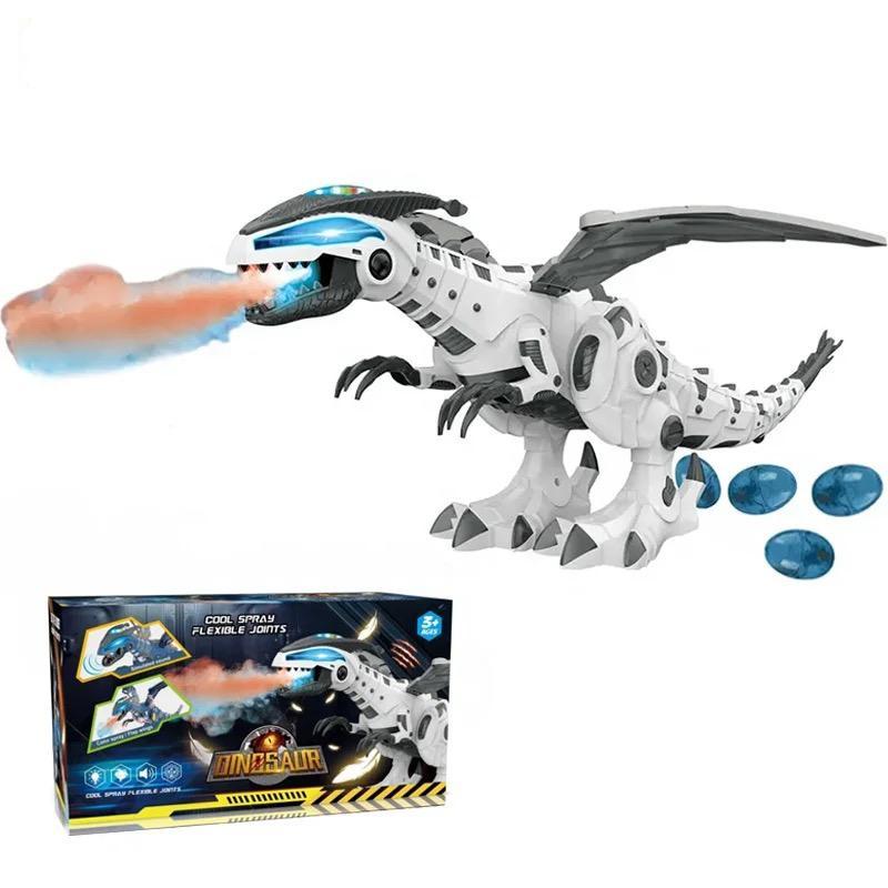 Electric Spray Mist Mechanical Dinosaur, Blue and White