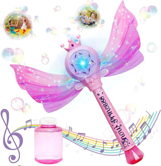 Star Snowflake Bubble Wand with Sound & Lights