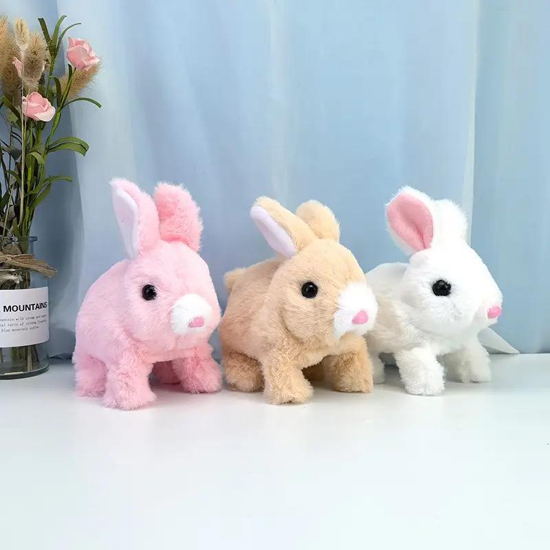 Hopping Plush Chirping Bunny Toy - 3 Colours