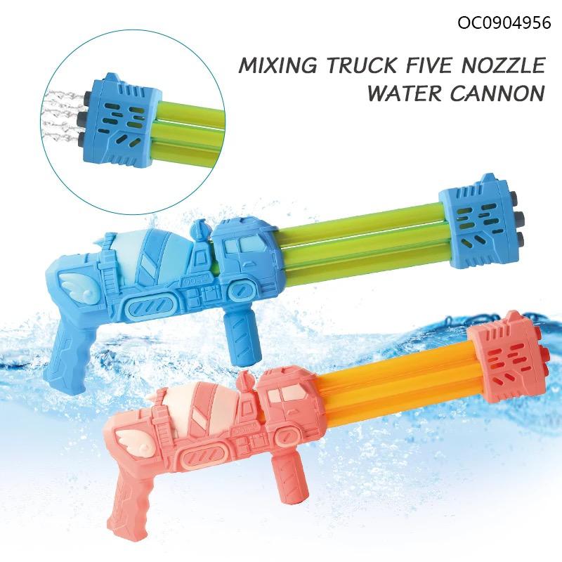 Five Barrel Cement Truck Water Cannon Launcher - Pink & Blue Designs