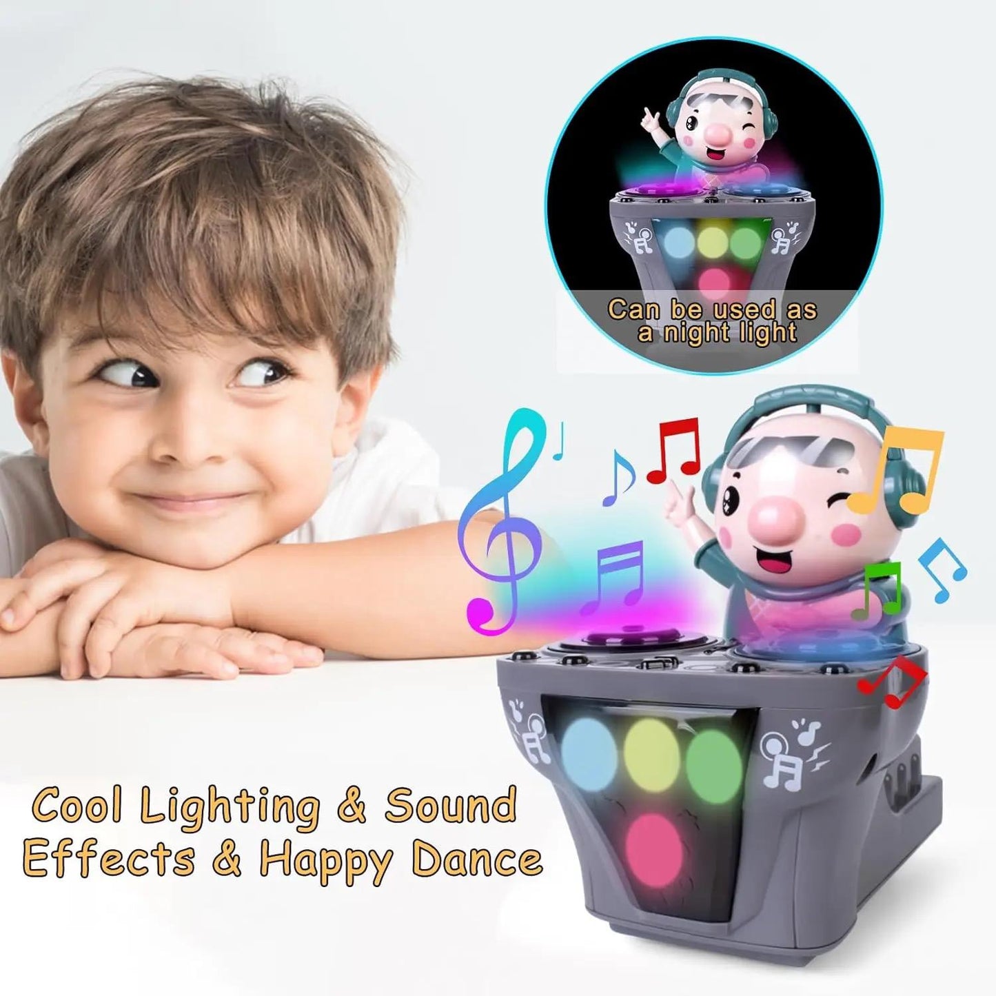 DJ Robot Toy with Flashing Lights & Sound