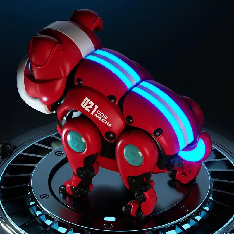 Intelligent Voice Controlled Walking Mechanical Bulldog Robot with lights