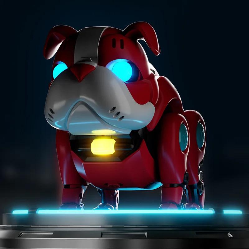 Intelligent Voice Controlled Walking Mechanical Bulldog Robot with lights