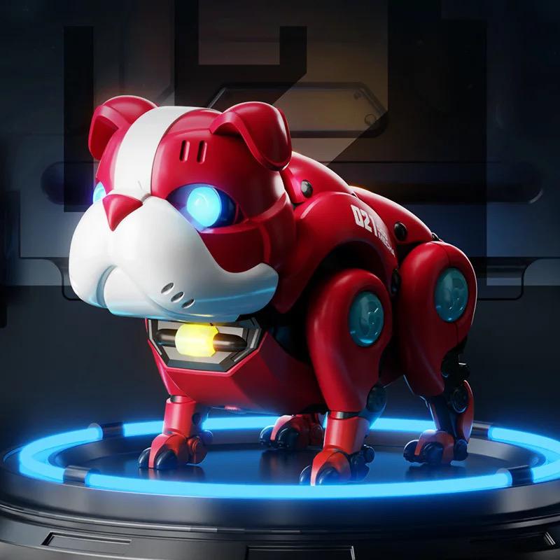 Intelligent Voice Controlled Walking Mechanical Bulldog Robot with lights