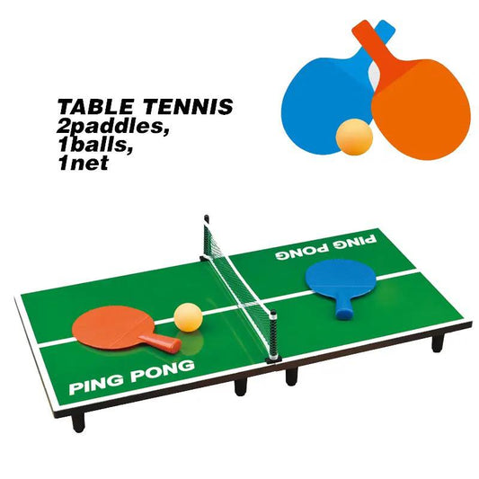 Mini Wooden Table Tennis Ping Pong Play Set