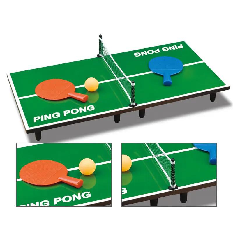 Mini Wooden Table Tennis Ping Pong Play Set