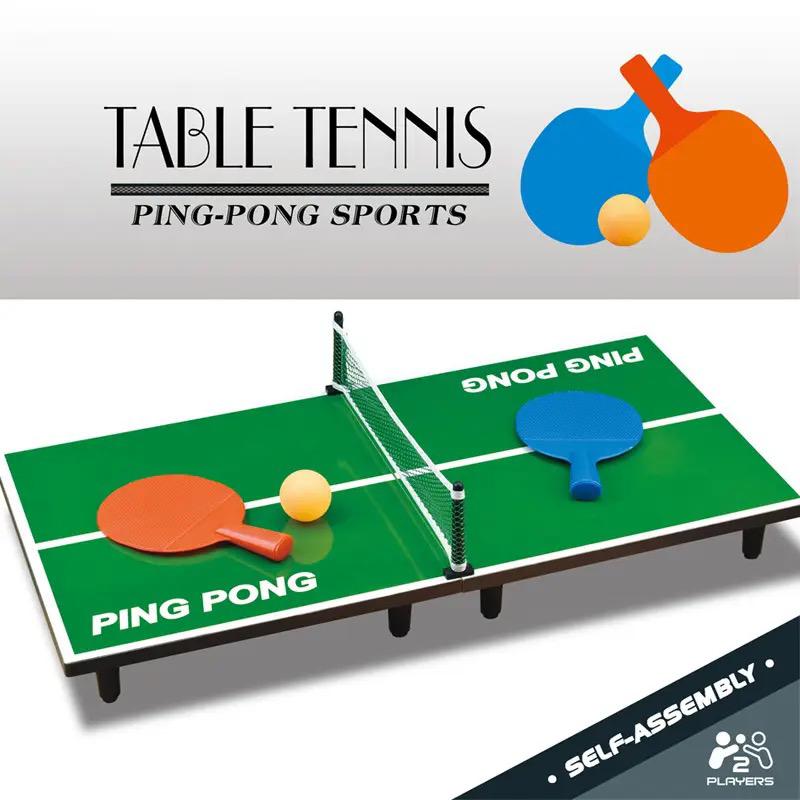 Mini Wooden Table Tennis Ping Pong Play Set