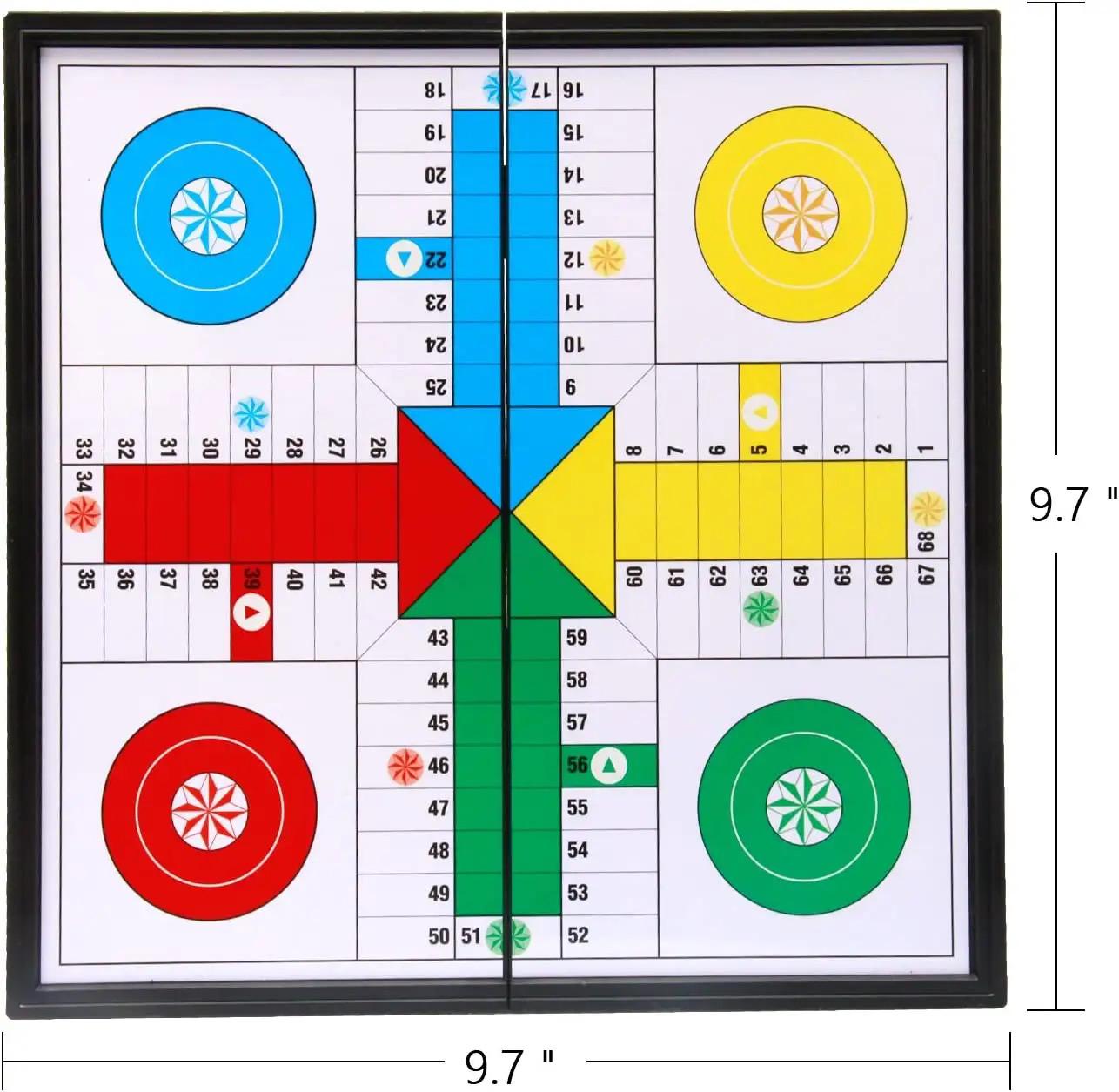 Folding Magnetic Dice Ludo Board Game