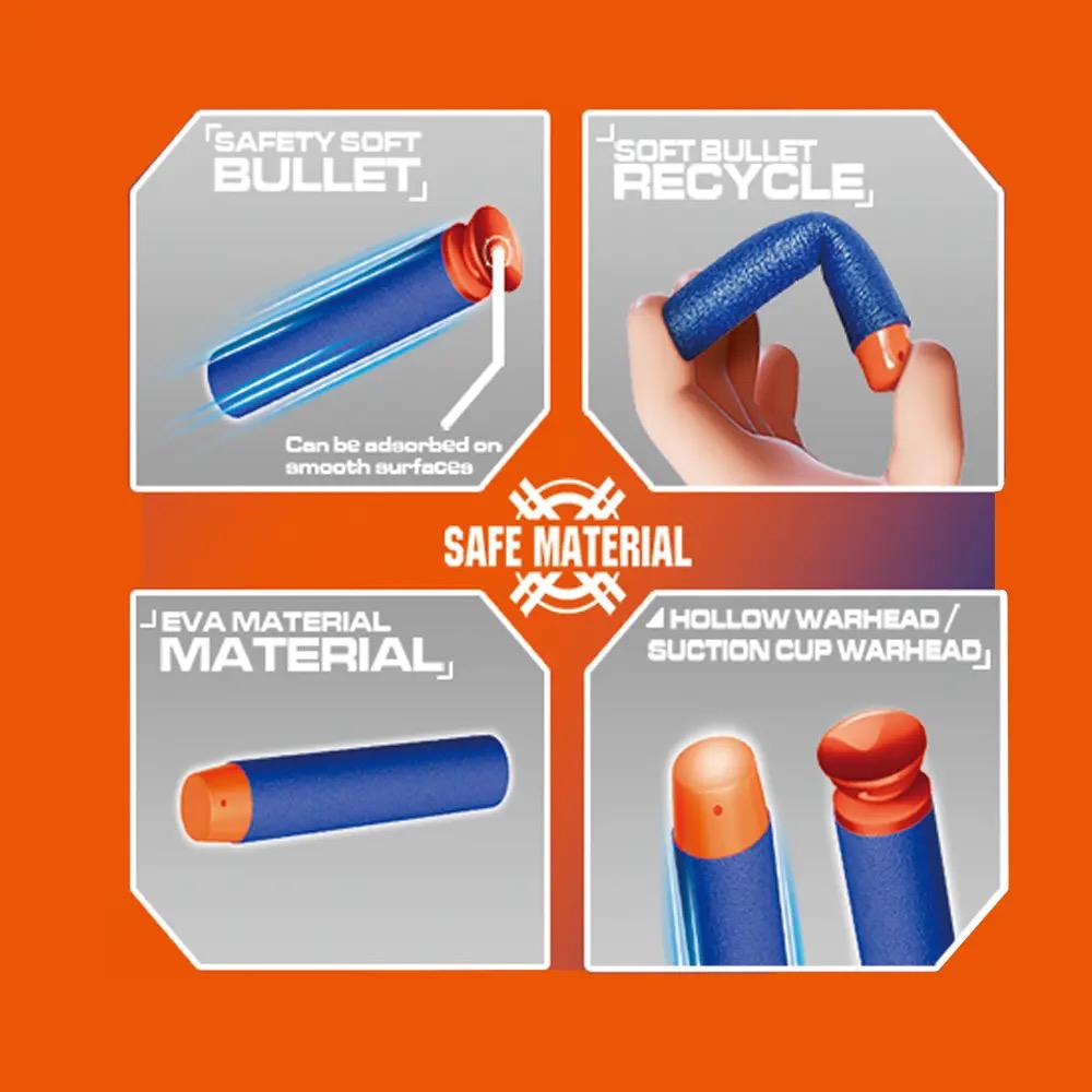 Nerf Style Foam Bullet Launchers Twin Pack