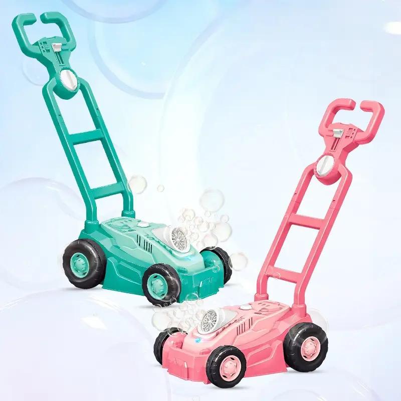 Light Up Bubble Mower Trolley - 2 Colours