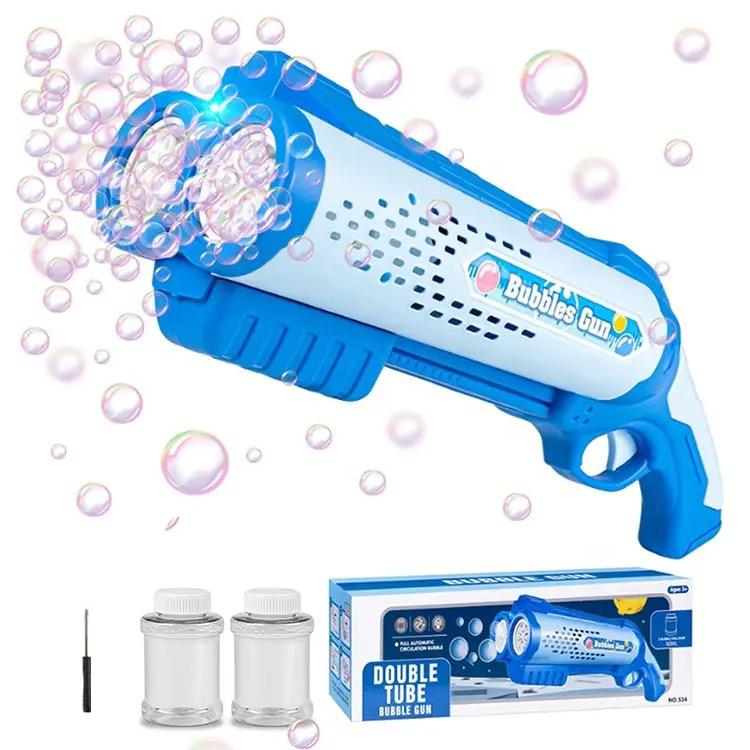 Bubble Launcher Double Barrel Toy