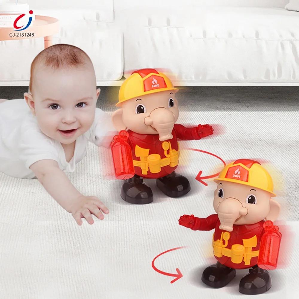 Light Up Musical Swinging, Walking & Dancing Elephant Firefighter Toy