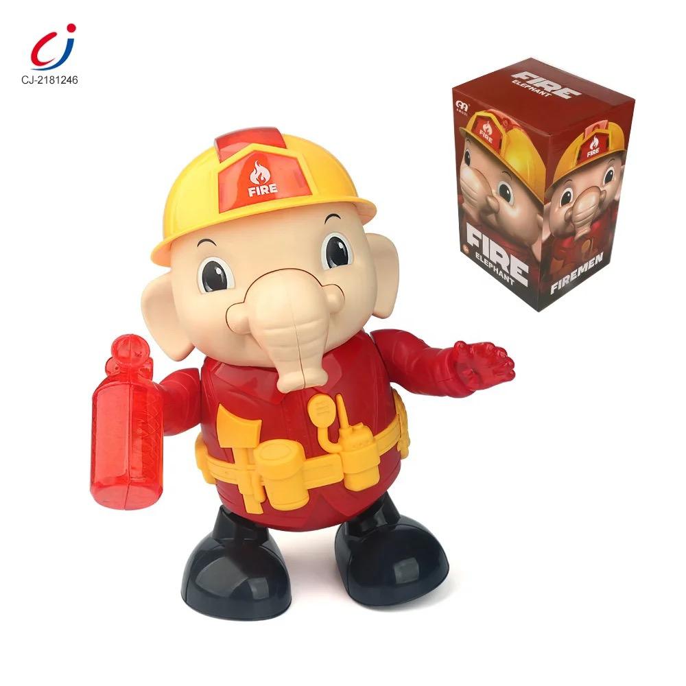 Light Up Musical Swinging, Walking & Dancing Elephant Firefighter Toy