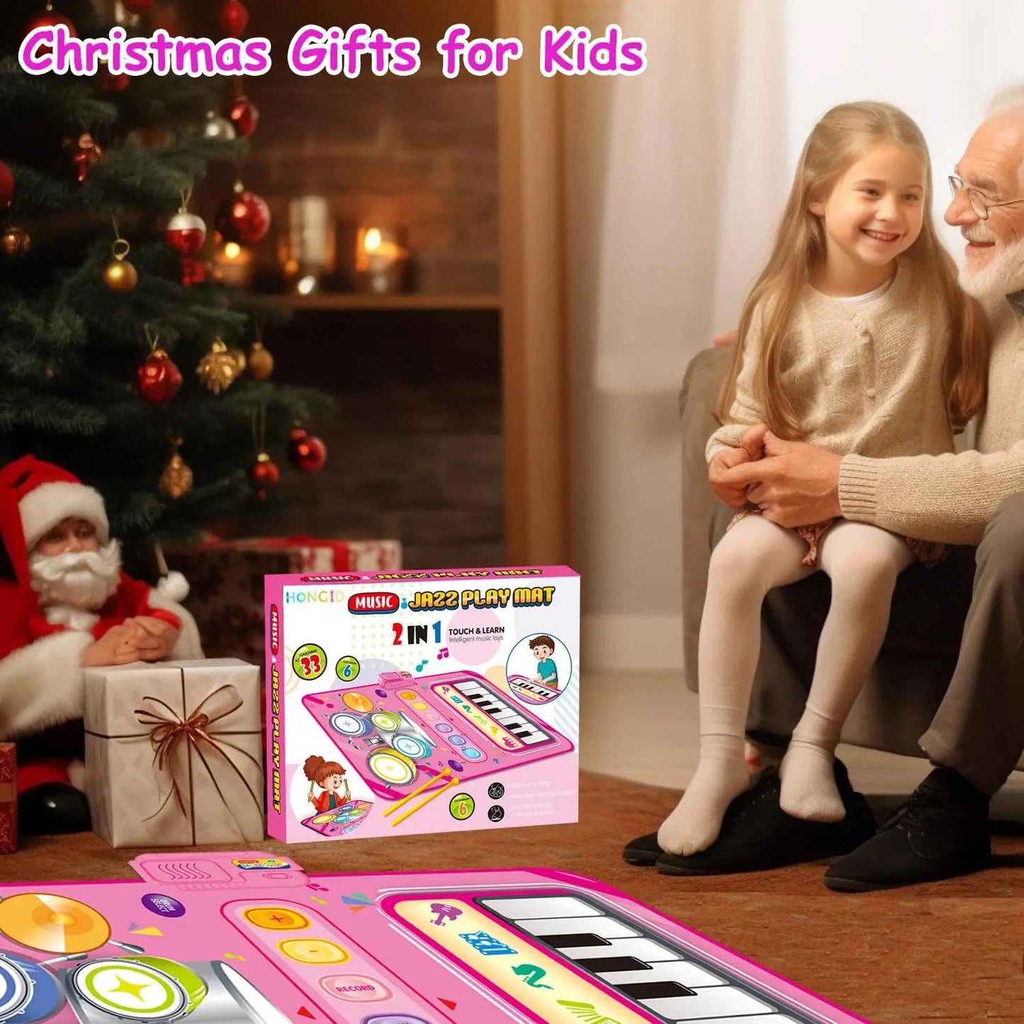 Children's Music Mat - Piano Jazz Drum 2-in-1 Play Set - 2 Colours