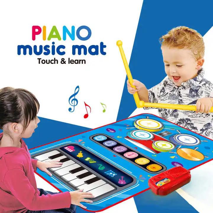 Children's Music Mat - Piano Jazz Drum 2-in-1 Play Set - 2 Colours