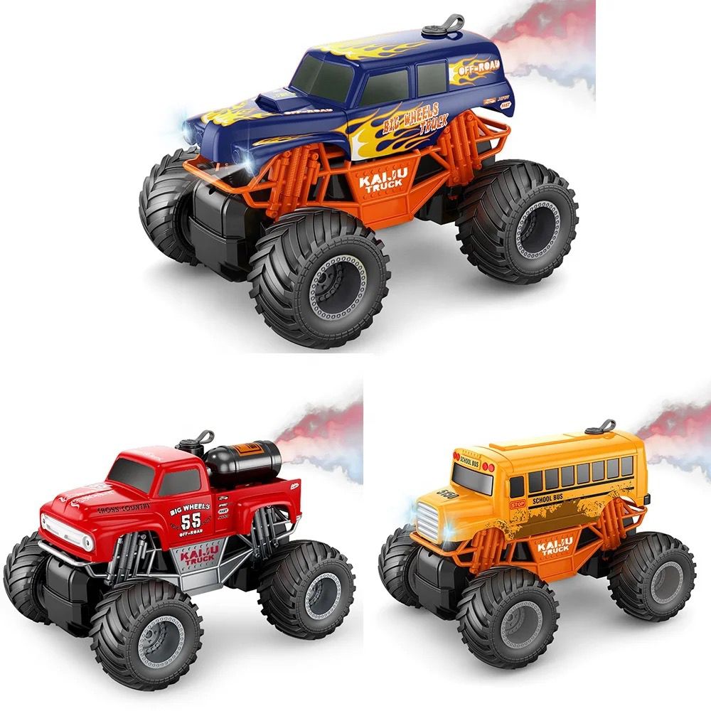 Remote Control Climbing Monster Truck Bus with Mist Spray RC with Controller