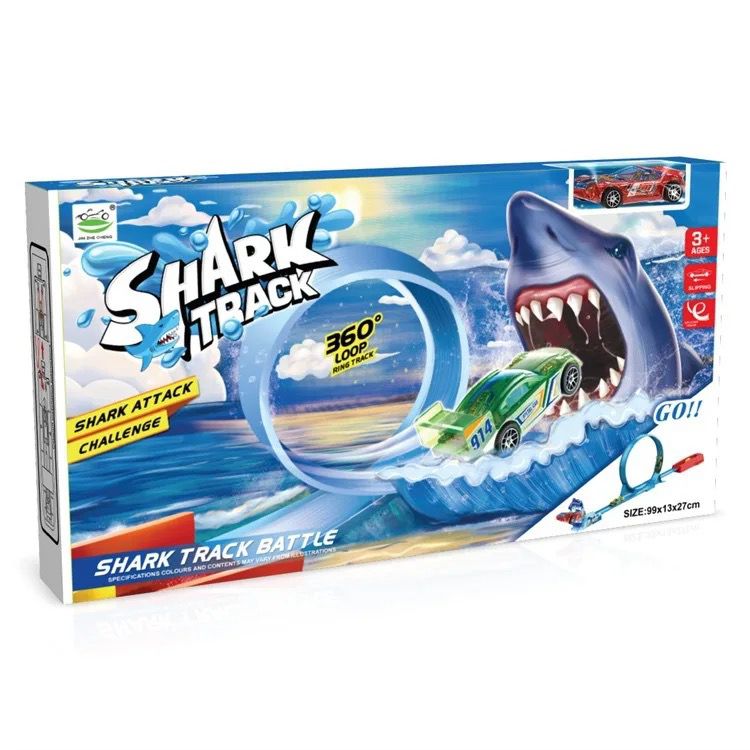 Ejection Shark Orbit Toy Car Track Launcher