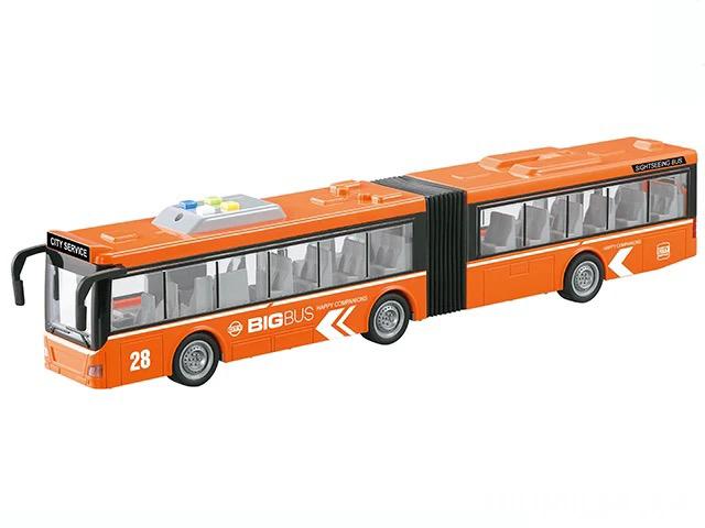 City Service Toy Double Carriage Tram / Bus with Lights & Sound