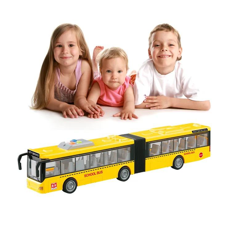 City Service Toy Double Carriage Tram / Bus with Lights & Sound