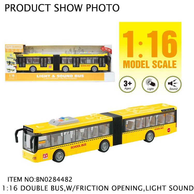 City Service Toy Double Carriage Tram / Bus with Lights & Sound