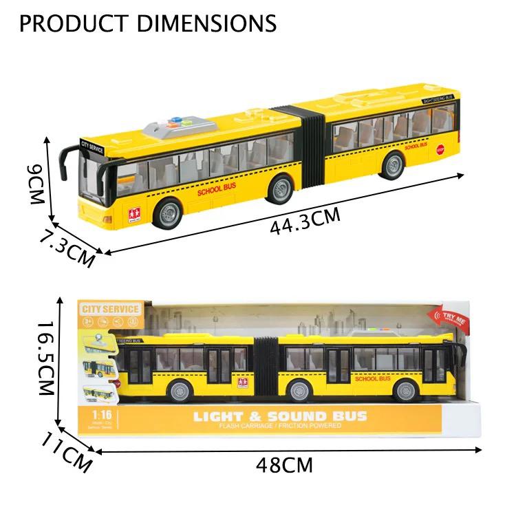 City Service Toy Double Carriage Tram / Bus with Lights & Sound