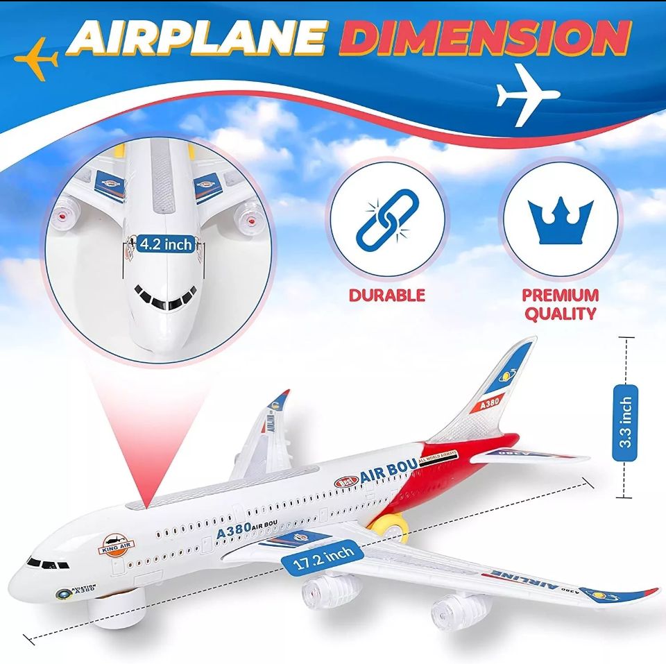 Toy Aeroplane Airbus with Sound & Lights