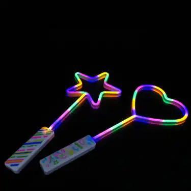 Flashing Neon Heart Shaped Wand