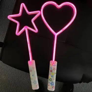 Flashing Neon Heart Shaped Wand