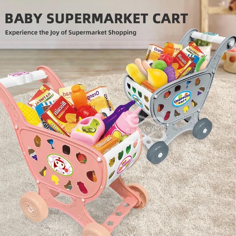 Kids Shopping Trolley & Groceries Set