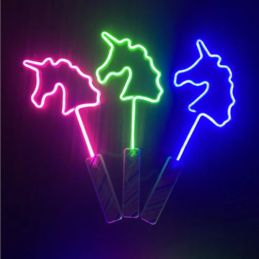 Light Up Neon Flash Wand - Unicorn Style