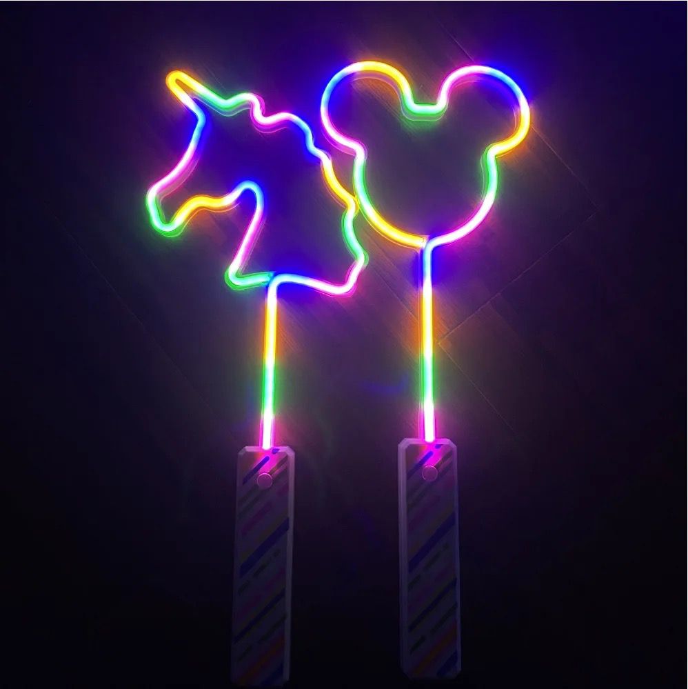 Light Up Neon Flash Wand - Unicorn Style