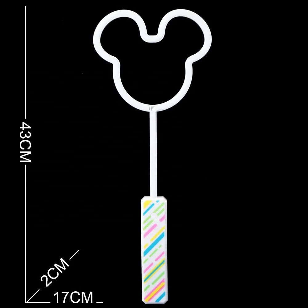 Light Up Neon Wand - Mickey Shaped