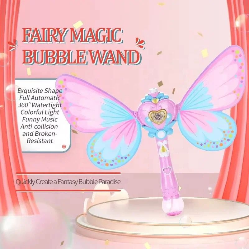 Fairy Princess Bubble Wand with Moving Wings