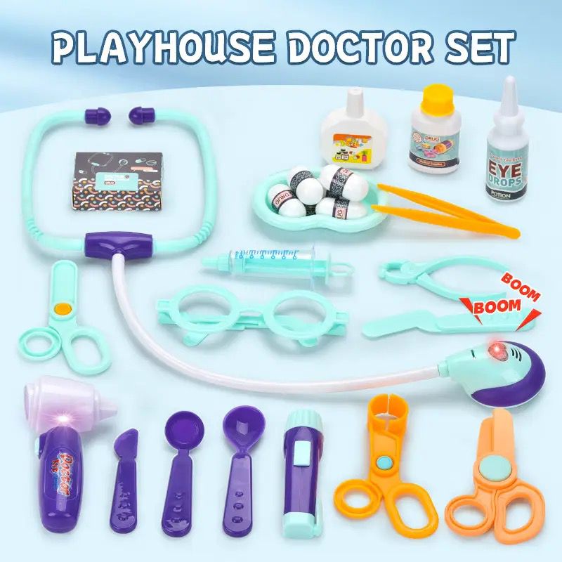 Pretend Play Kids Doctors Set in Carry Case- 2 Colours