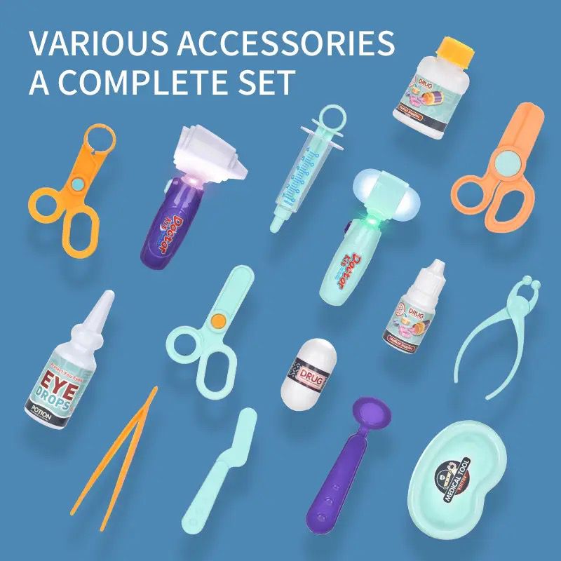 Pretend Play Kids Doctors Set in Carry Case- 2 Colours
