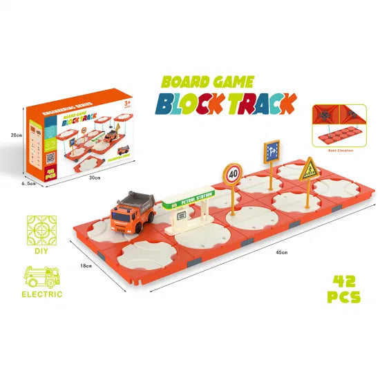 Board Game Block Track Engineering Track 42 Pieces