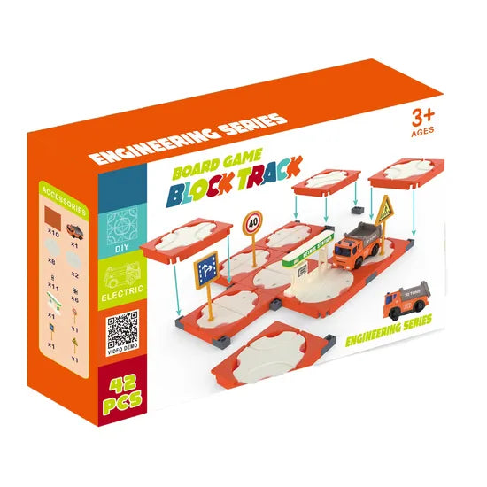 Board Game Block Track Engineering Track 42 Pieces