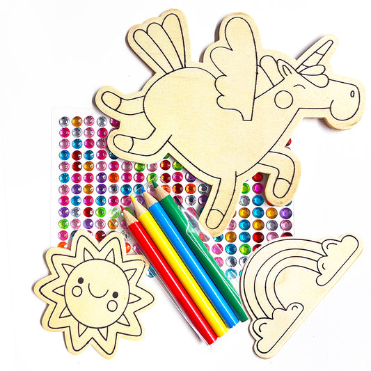 Super Wooden Shapes Decorating Set