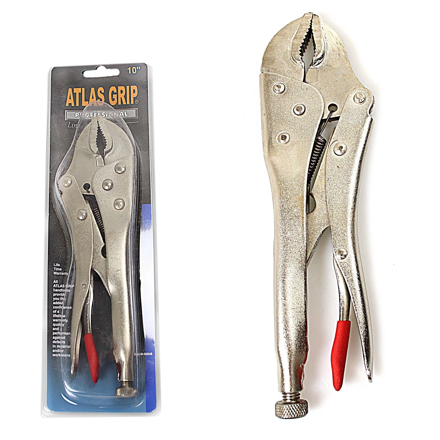 Atlas Grip Professional 10” Wrench Grip Chrome Vanadium Vise Grip 3472