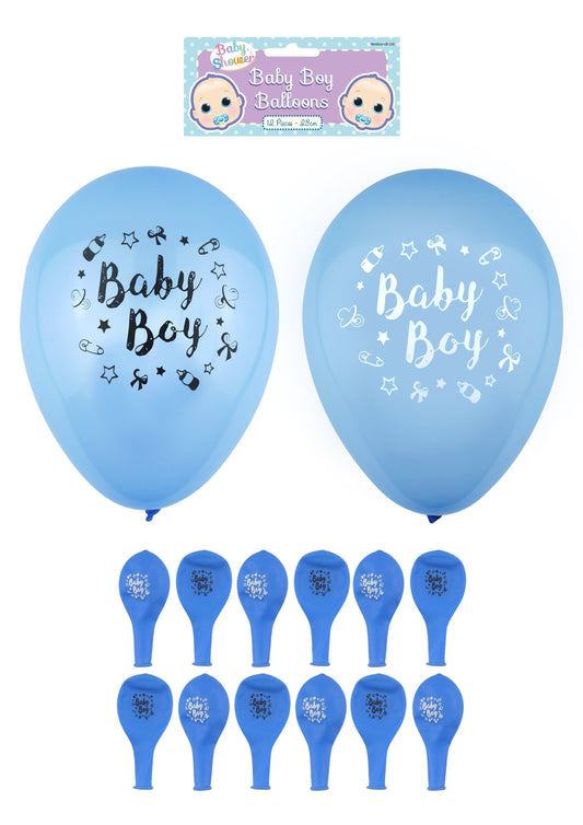 Baby Boy Party Birth Celebration Balloons Pack Of 12 Blue