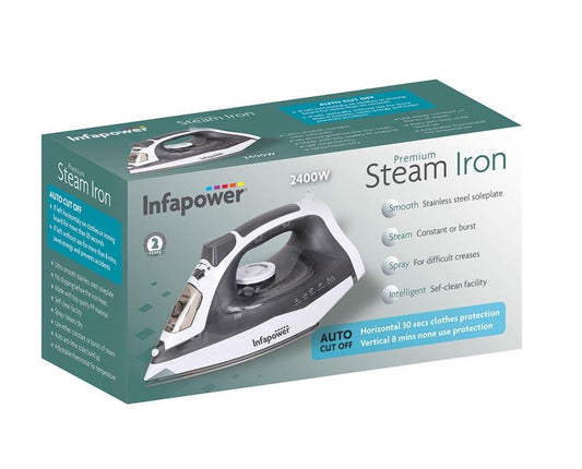 Infapower Premium Steam Iron Auto Cut-Off Intelligent Self Clean Facility 2400W X602  A