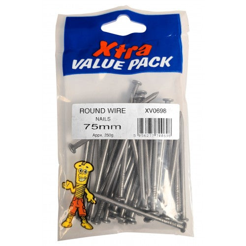 Round Wire Nails 75mm Approx. 250g 0698
