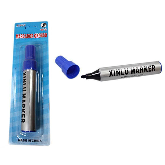 Blue Oil Based Permanent Marker Fine Point Tip
