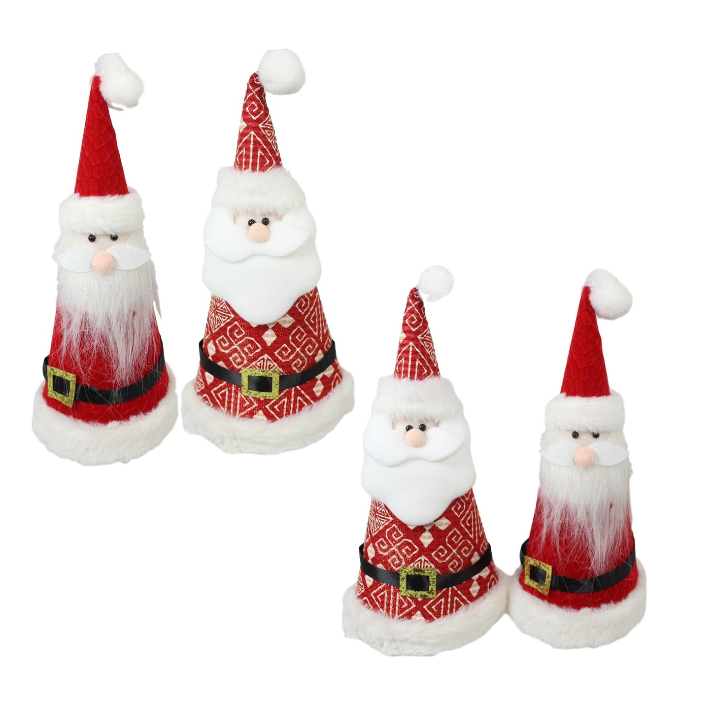 Christmas Santa Cone Decoration 30 cm Assorted Designs 5439