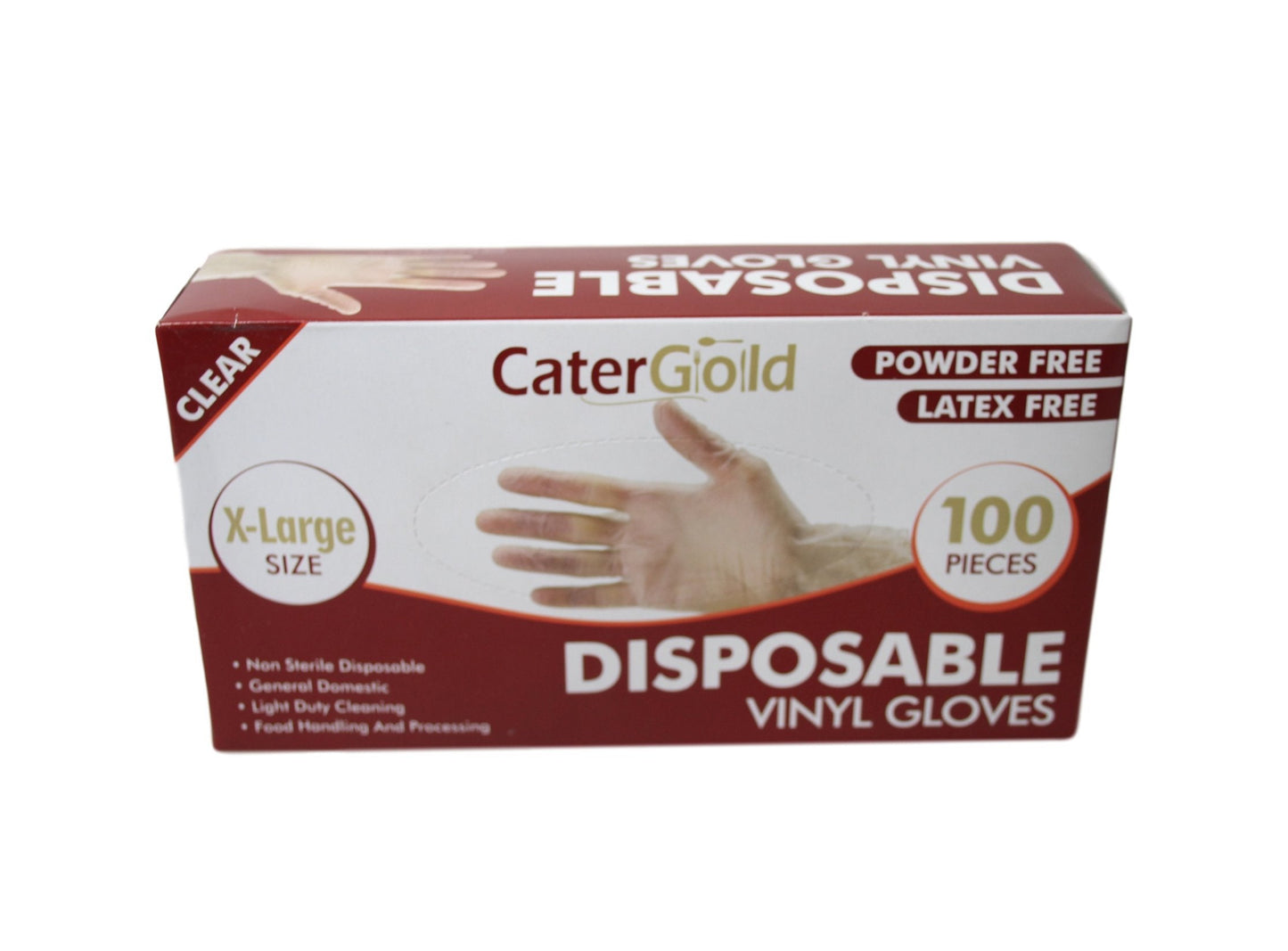 100 Vinyl Examination Gloves Clear Extra Large