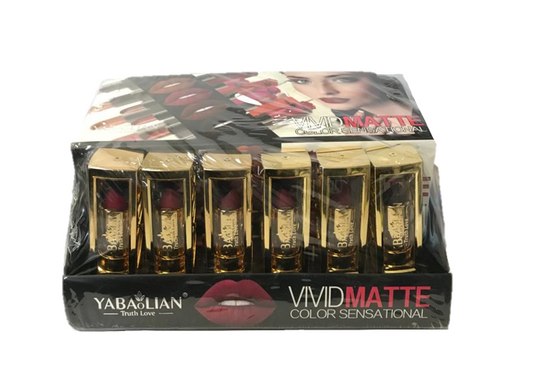 Yabaolian Vivid Matte Lipstick Assorted Colours Bo x Of 24