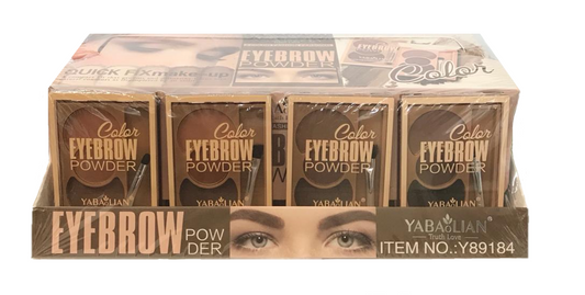 Yabaolian Eyebrow Powder Palette Assorted Colours Bo x Of 24