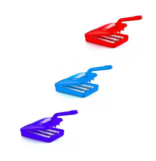 3-Way Carpet Brush Crumb Collector with Handle Assorted Colours ZP108