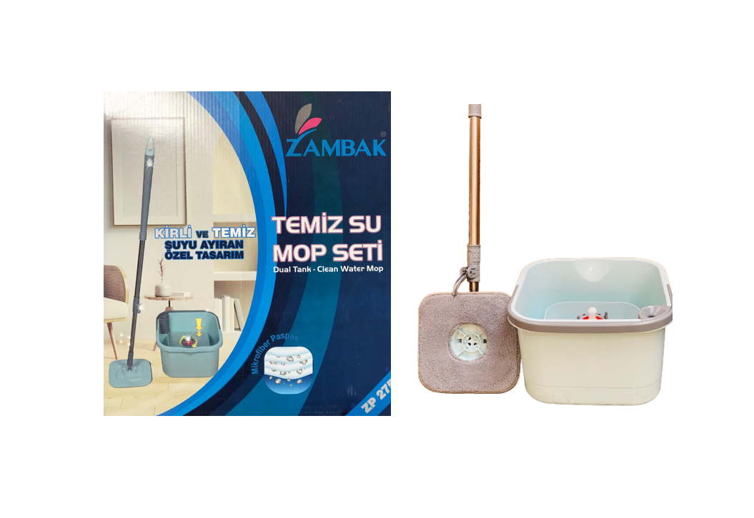 Dual Tank Clean Water Square Spinning Mop Bucket Set 30 x 29.2 x 28 cm ZP275