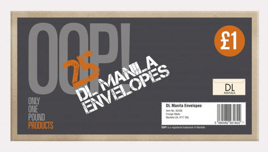 Oop! Dl Manila Envelopes Pack Of 25